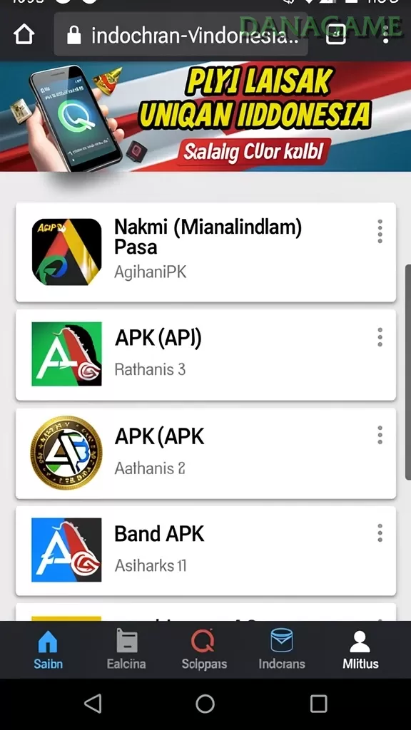 Cuplikan layar TAWONBET — halaman utama