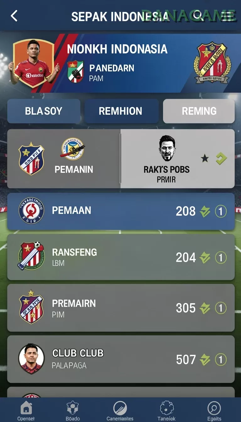 Cuplikan layar ST178 — menu navigasi