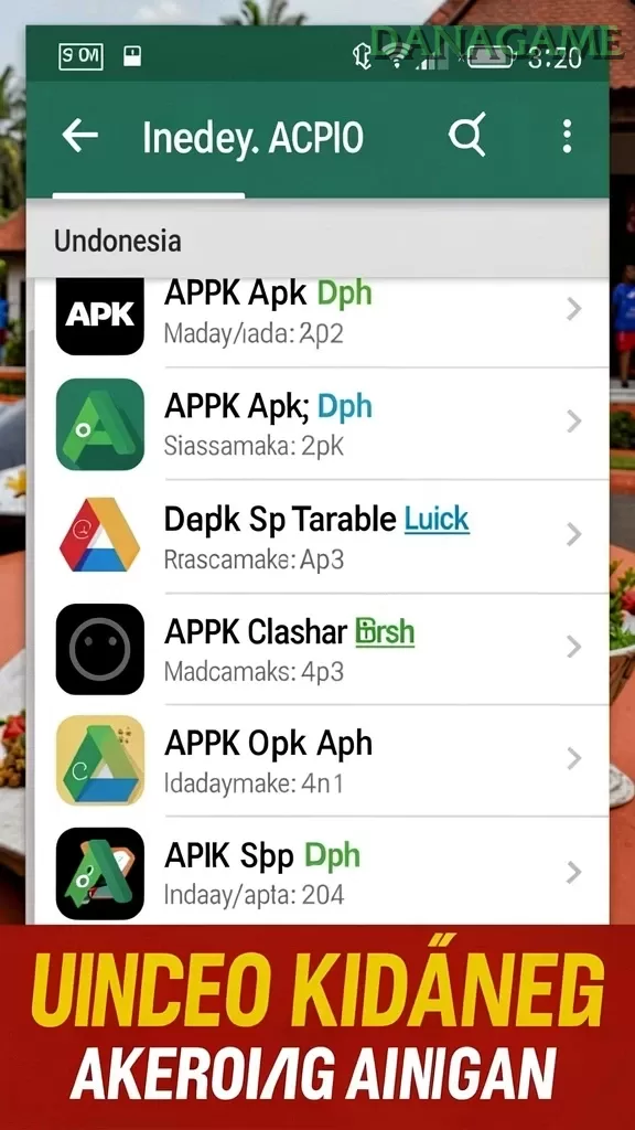 Cuplikan layar HOT985 — menu navigasi